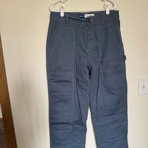 Old Navy High-Rise Straight Pants in Slate Blue